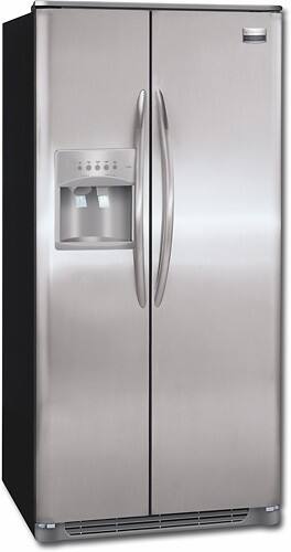 Angle Standard. Frigidaire - 26.0 Cu. Ft. Side-by-Side Refrigerator with Thru-the-Door Ice and Water - Stainless-Steel.