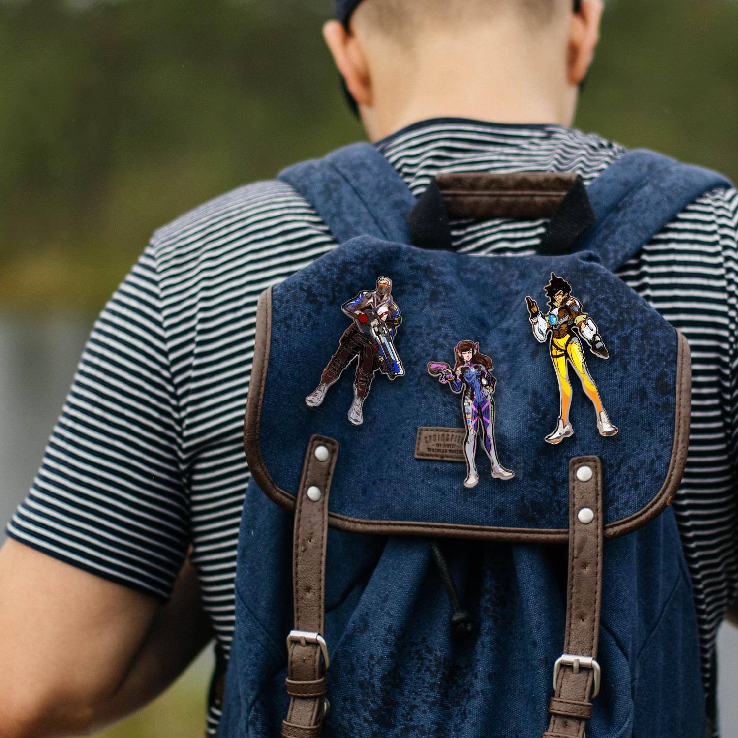 Alt View 3. Overwatch - Overwatch Official Hero Pin Set | D. Va, Tracer, & Soldier 76 Pins | Set of 3 - Assorted.