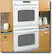 Angle Standard. GE - 30" Built-In Double Convection/Thermal Wall Oven - White-on-White.