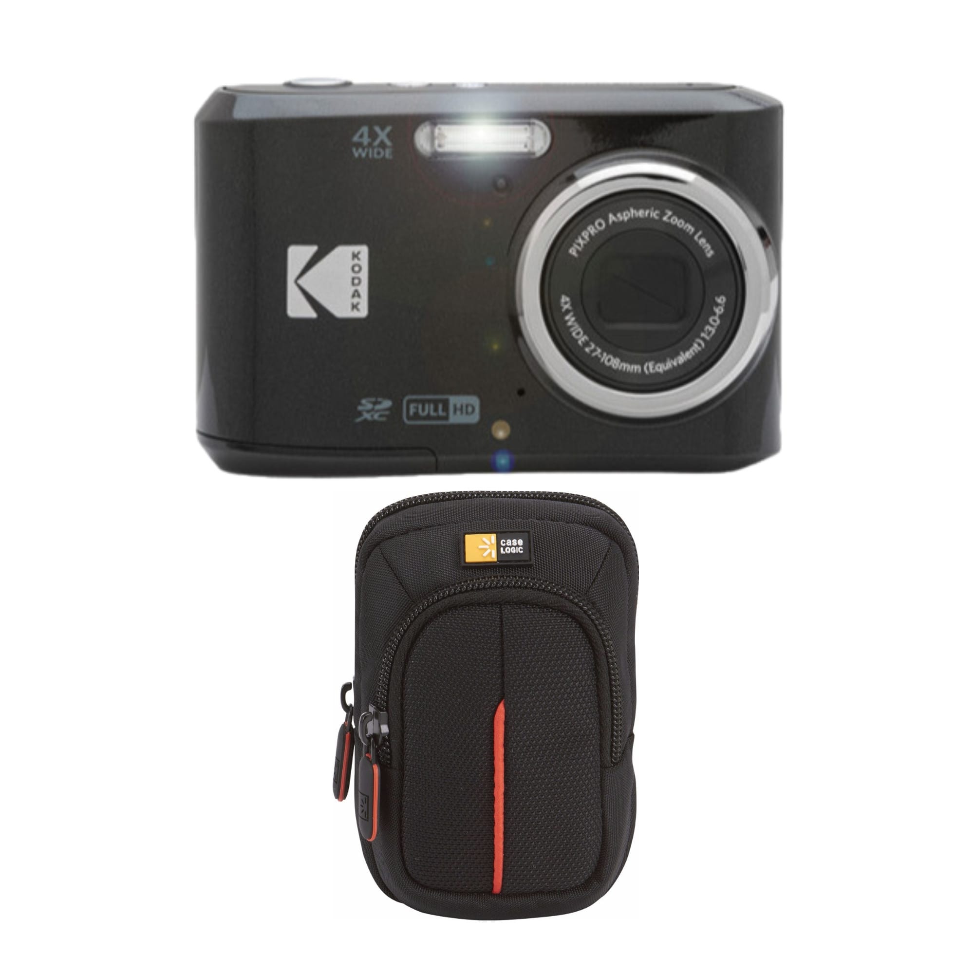 Kodak - PIXPRO FZ45 Friendly Zoom Digital Camera with Camera Case - Black