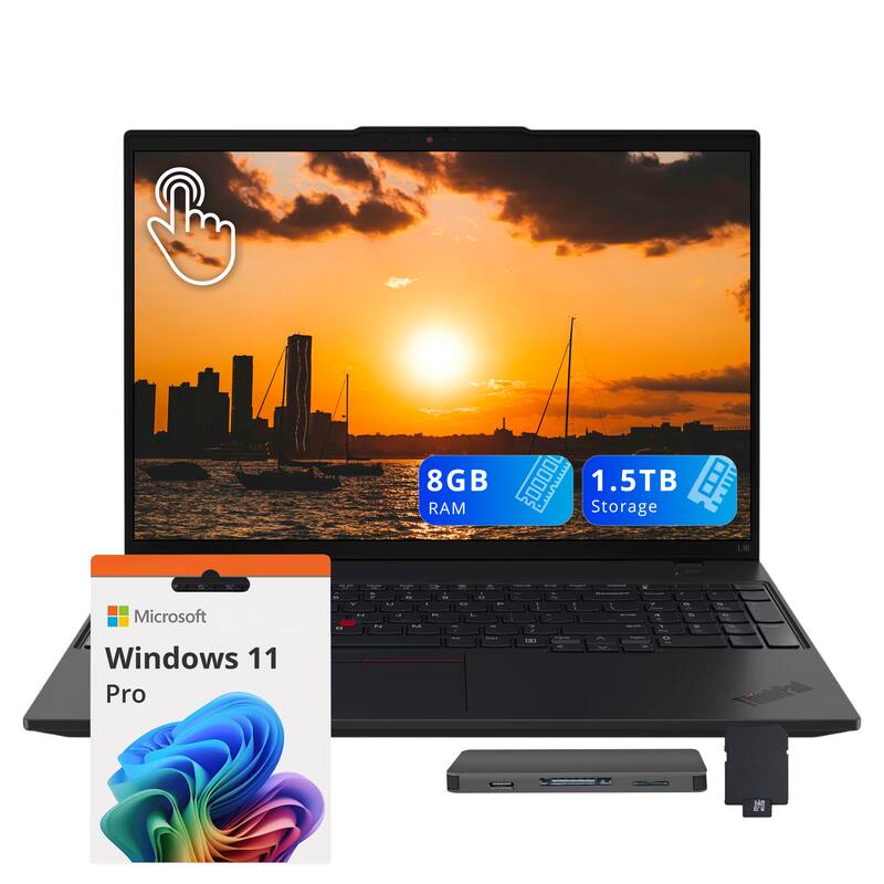 thumbnail image 2 of Lenovo ThinkPad T14 G5 14" AI Ready Laptop Core Ultra 7 16GB 512GB W11P 4g Lte Touch Ac74332 2 of 13