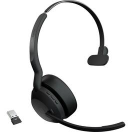 Jabra - Evolve2 55 Headset - Mono - Wireless - Bluetooth - 98.4 ft - 20 Hz to 20 kHz - On-ear - Monaural - Supra-aural - Blue