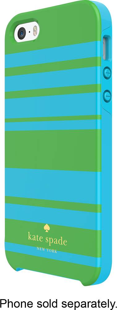 Front. kate spade new york - Fairmont Hybrid Hard Shell Case for Apple® iPhone® SE, 5s and 5 - Shamrock Firoza.