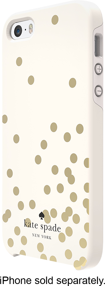 Best Buy: kate spade new york Confetti Hybrid Hard Shell Case for Apple®  iPhone® SE, 5s and 5 Gold/Cream KSIPH-004-CFGC