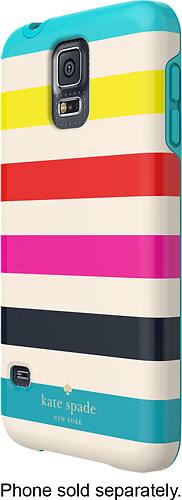 kate spade new york - Candy Stripe Hybrid Hard Shell Case for Samsung Galaxy S 5 Cell Phones - Multi-color-Front_Standard 