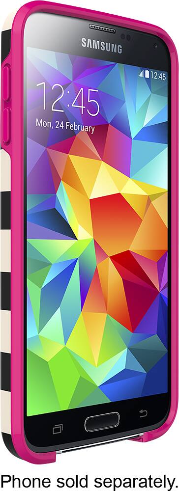 Alt View 11. kate spade new york - Candy Stripe Hybrid Hard Shell Case for Samsung Galaxy S 5 Cell Phones - Cream/Black.