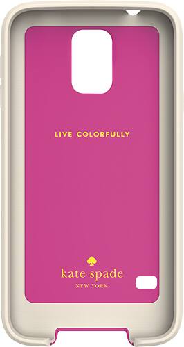 Alt View 2. kate spade new york - Candy Stripe Hybrid Hard Shell Case for Samsung Galaxy S 5 Cell Phones - Cream/Black.