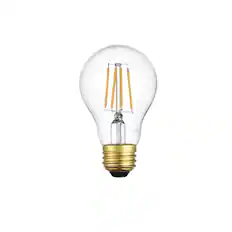 Front. Elitco Lighting - LED 3000K nostalgic filament 6 watts 600 lumens A19 light bulb - Clear Glass.