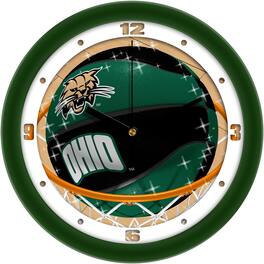 MpDirect - Ohio Bobcats 11.5" Suntime Slam Dunk Wall Clock - Multicolor
