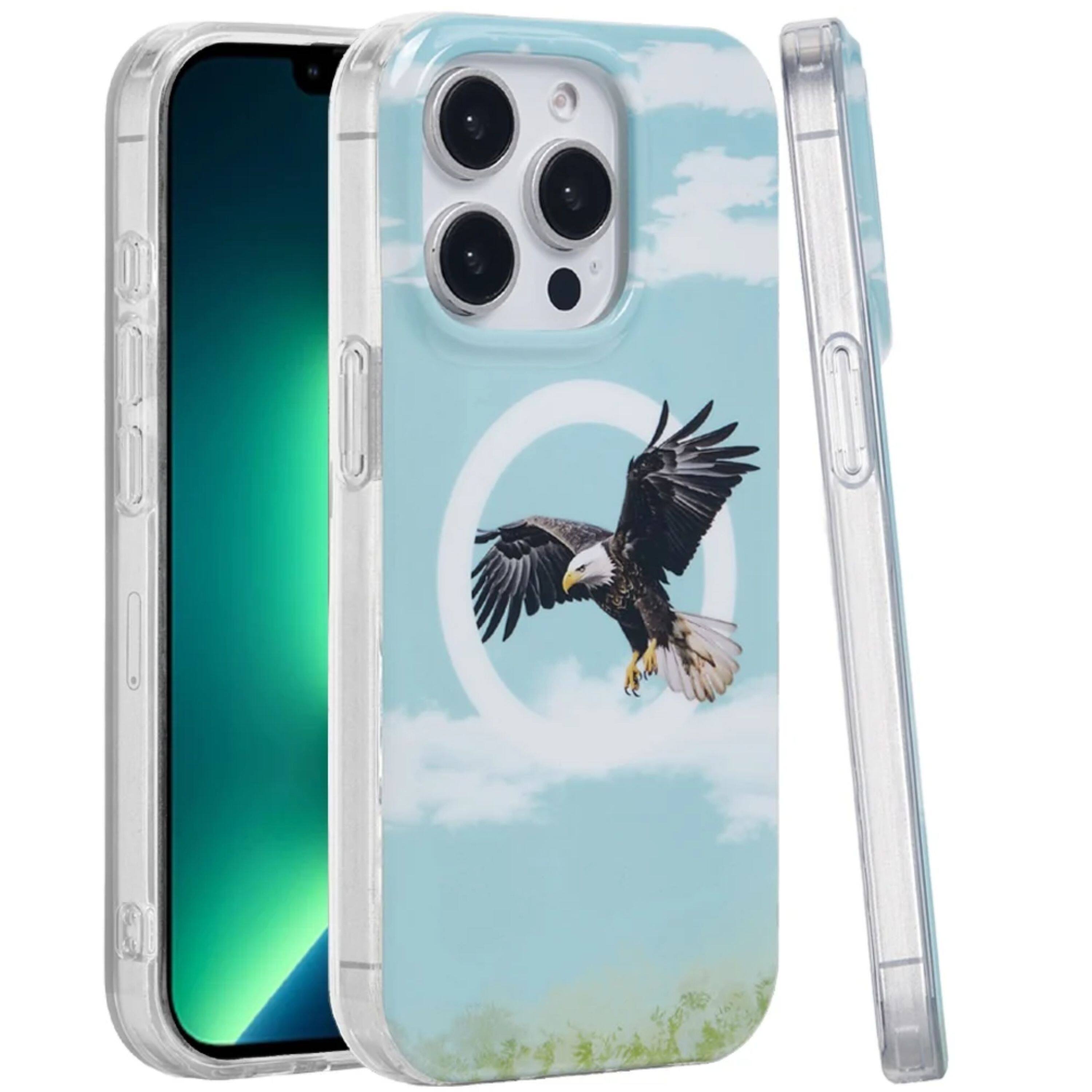 Left. Kitcheniva - Durable Dual-Layer Phone Case For iPhone 13 Pro Max Eagle - Multicolor.