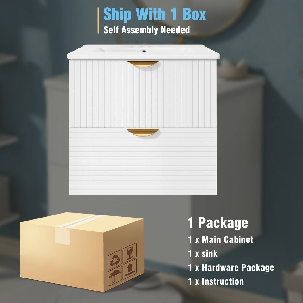 Ship With 1 Box  
Self Assembly Needed  

1 Package  
1 x Main Cabinet  
1 x Sink  
1 x Hardware Package  
1 x Instruction