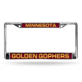 Rico Industries - University of Minnesota Golden Gophers Chrome Metal Laser License Plate Frame - Multi