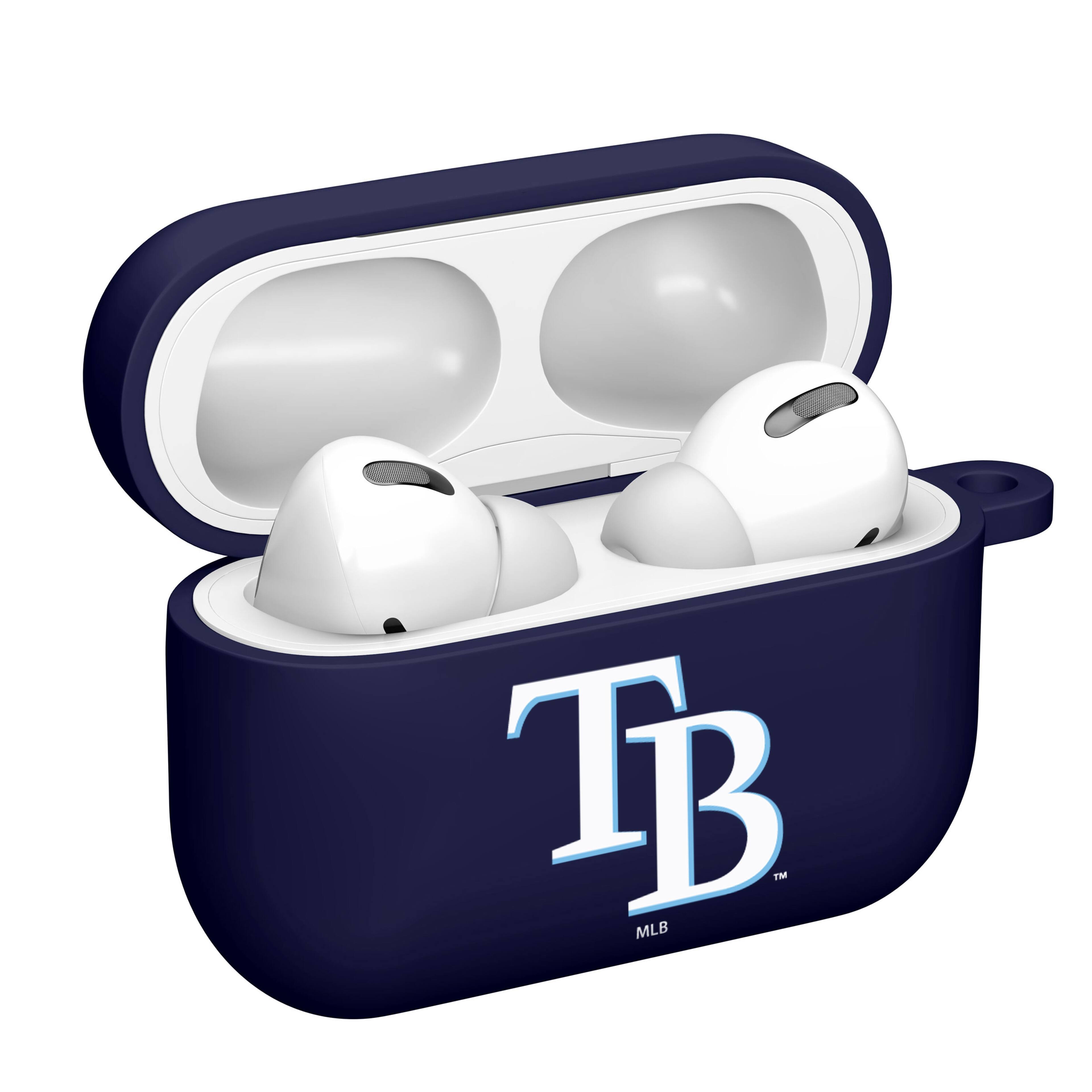 Alt View 1. Artinian - Tampa Bay Rays AirPods Pro Silicone Case Cover - Navy.