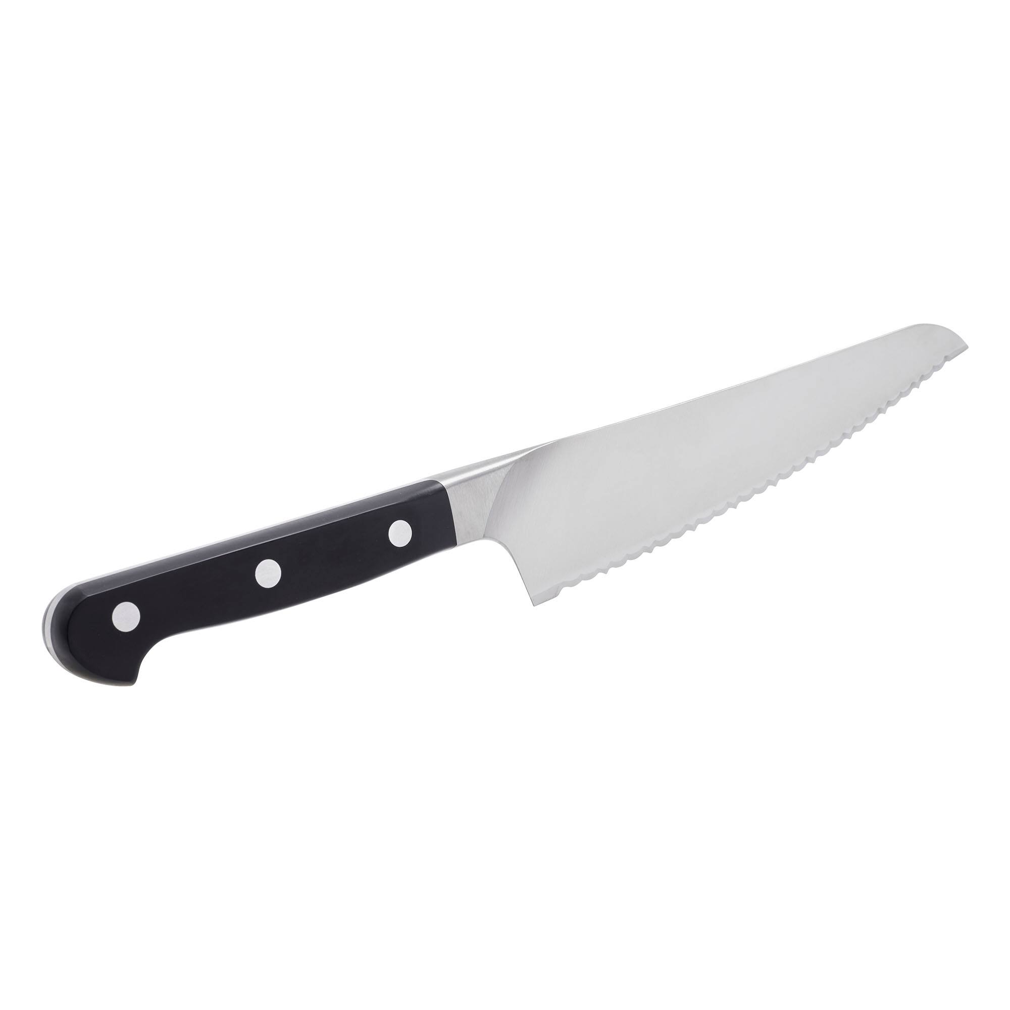 Alt View 4. ZWILLING - ZWILLING Pro 7-inch Ultimate Bread/Deli Knife - Black.