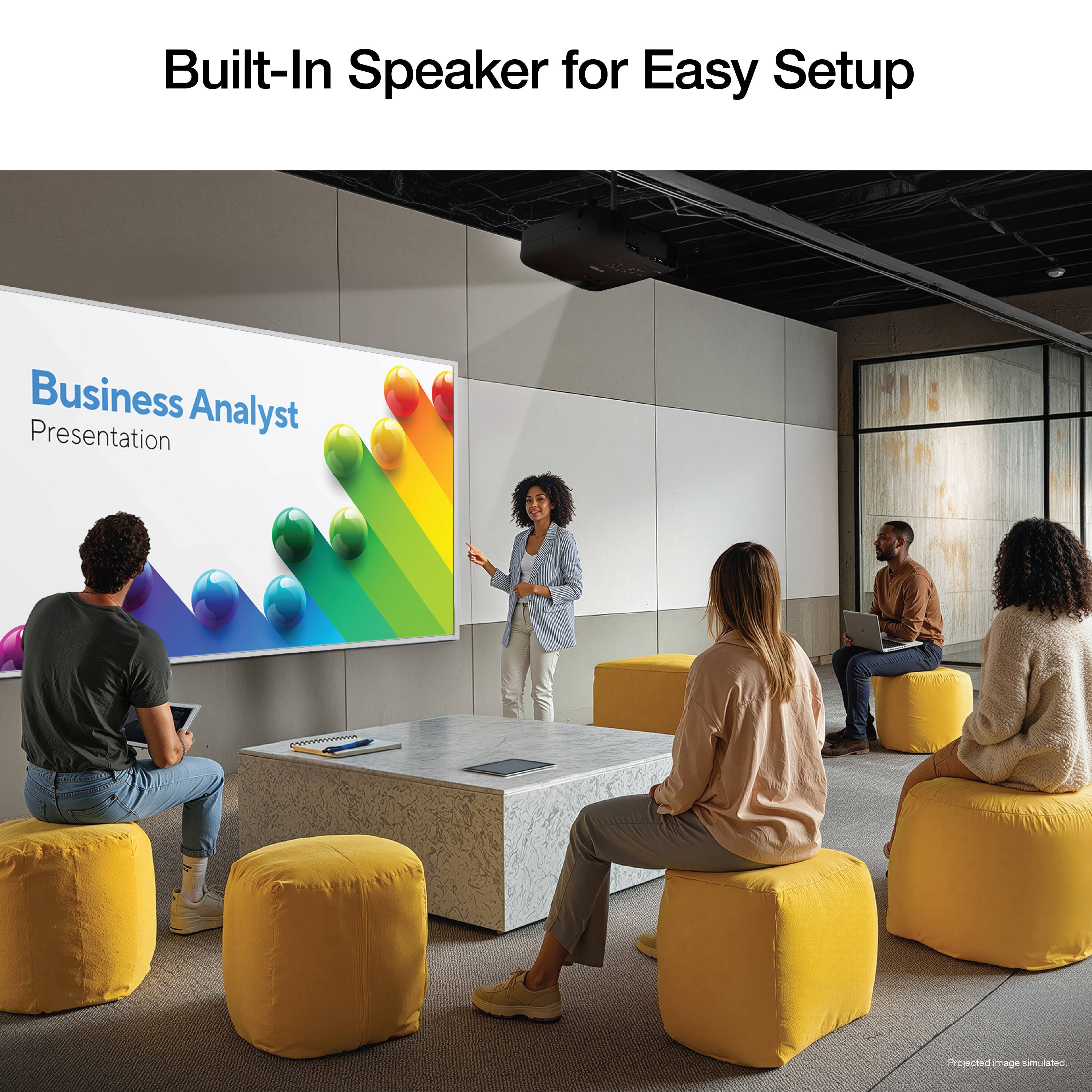 Built-In Speaker for Easy Setup

Business Analyst Presentation