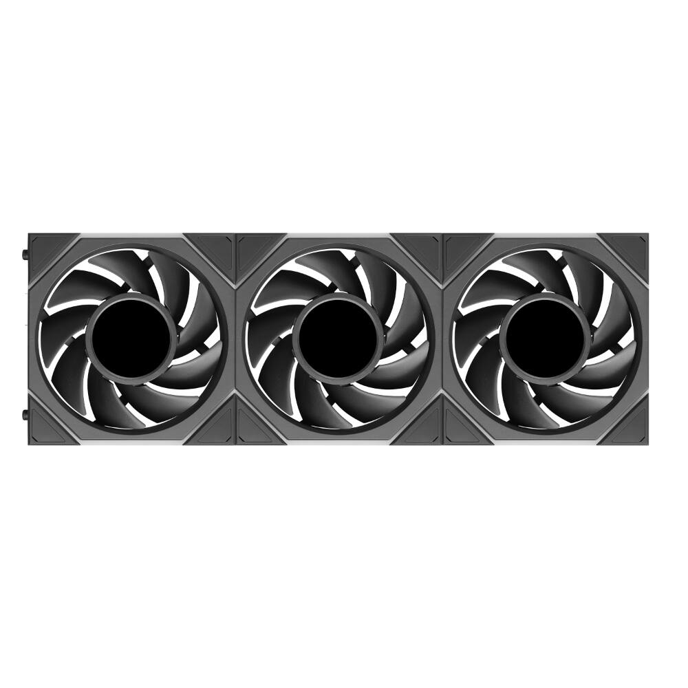 Back. Lian Li - UNI FAN TL LCD Flex 120mm Normal Blade (NOT Reverse) ARGB Fan, 3 Pack, Controller Not Included, Black (12TLLCD1F3B) - Black.