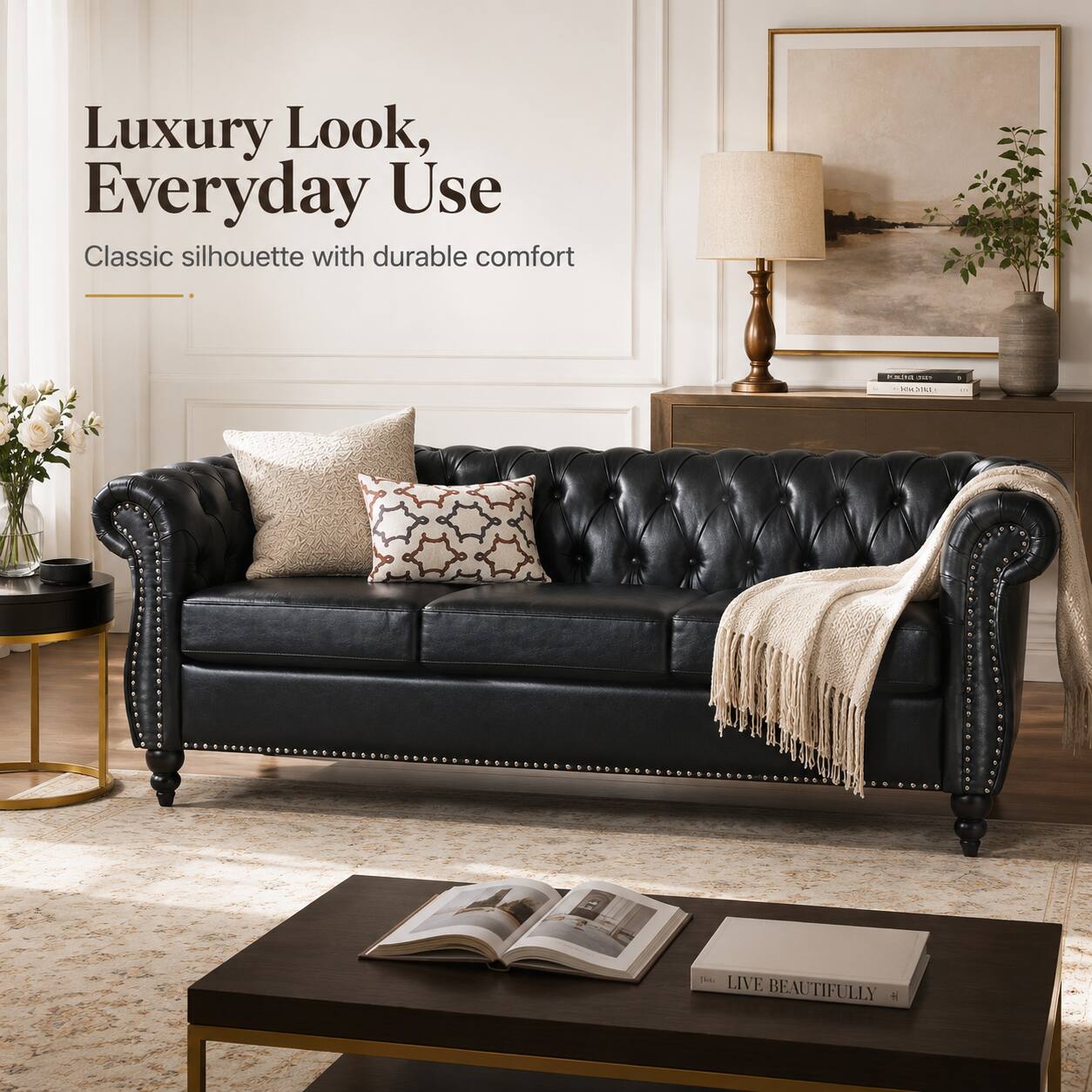Luxury Look, Everyday Use  
Classic silhouette with durable comfort  
LIVE BEAUTIFULLY