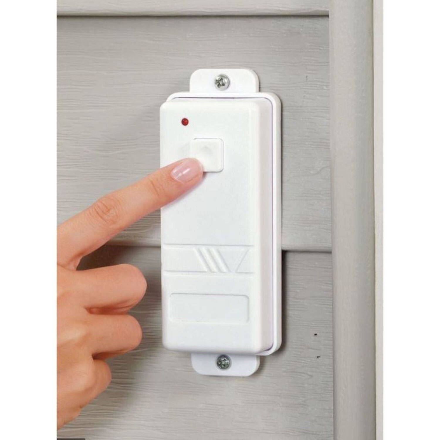 Angle. Stock Preferred - Wireless Doorbell Kit with 2 Plug-In Receivers - White.