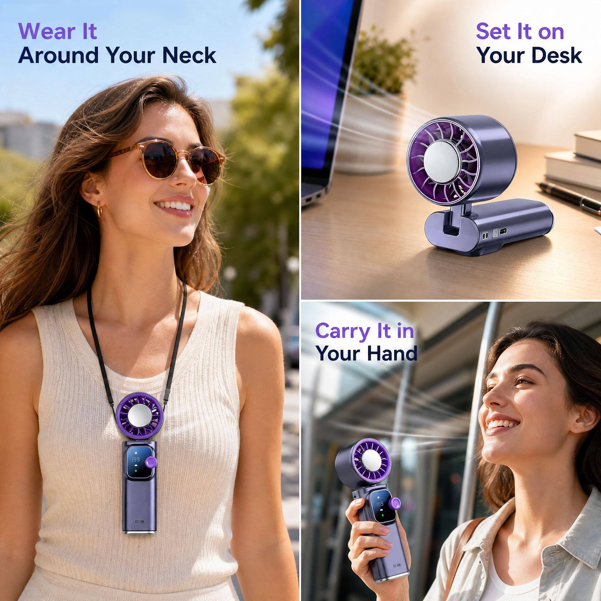 Wear It Around Your Neck  
Set It on Your Desk  
Carry It in Your Hand