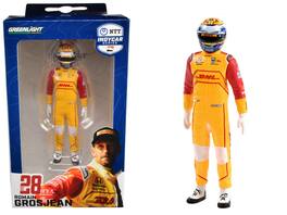 "NTT IndyCar Series" #28 Romain Grosjean Driver Figure "DHL - Andretti Autosport" for 1/18 Scale Models by Greenlight - Yellow and Red