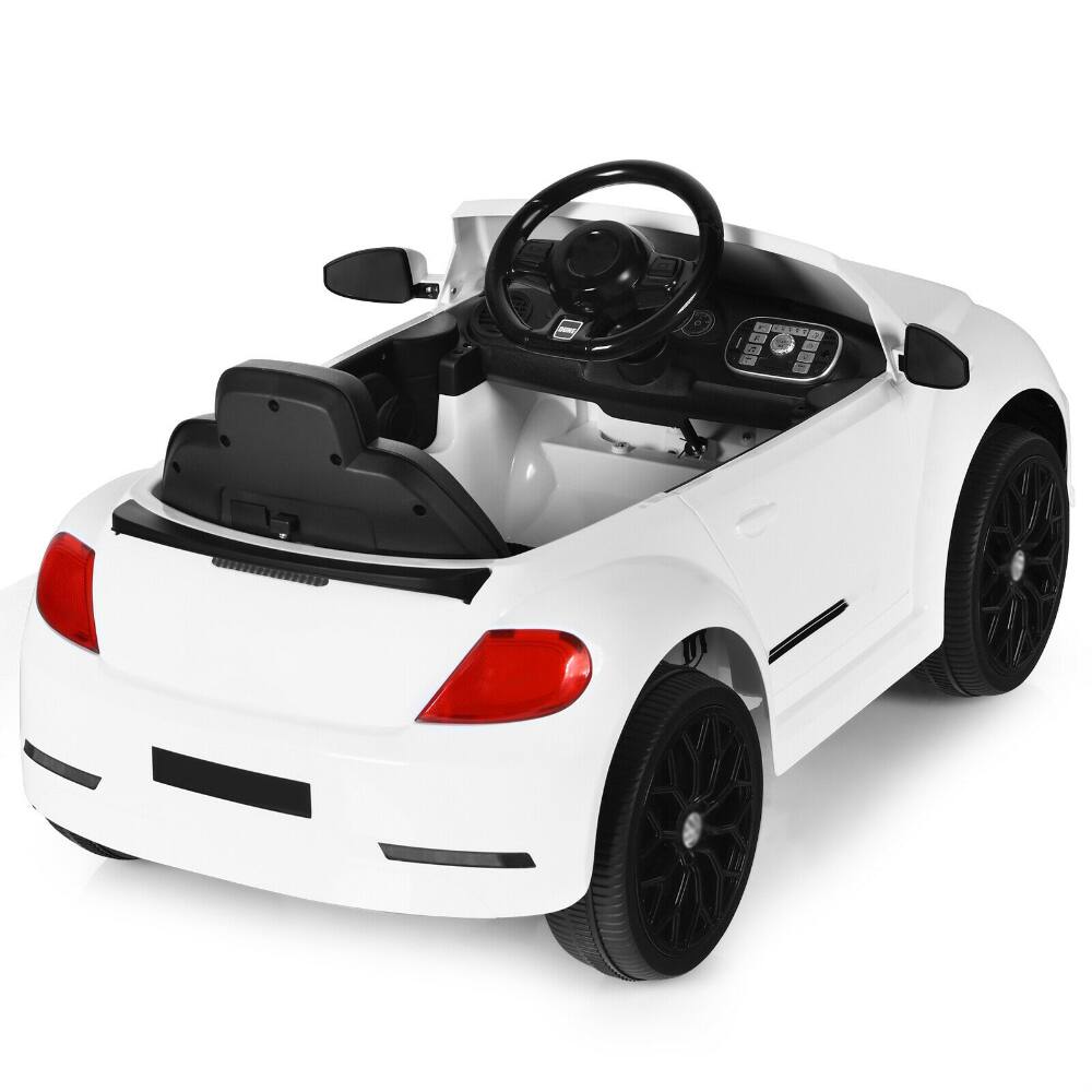 Alt View 1. SlickBlue - Electric Kids Car Volkswagen Beetle with Remote Control, Fun Ride-On Toy - White.