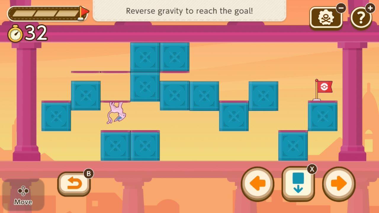 32 Reverse gravity to reach the goal! Move B S X