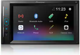 Pioneer - DMH Series 6.2in. Resistive Touch Screen Smartphone Compatible Bluetooth Digital Media Receiver - Black