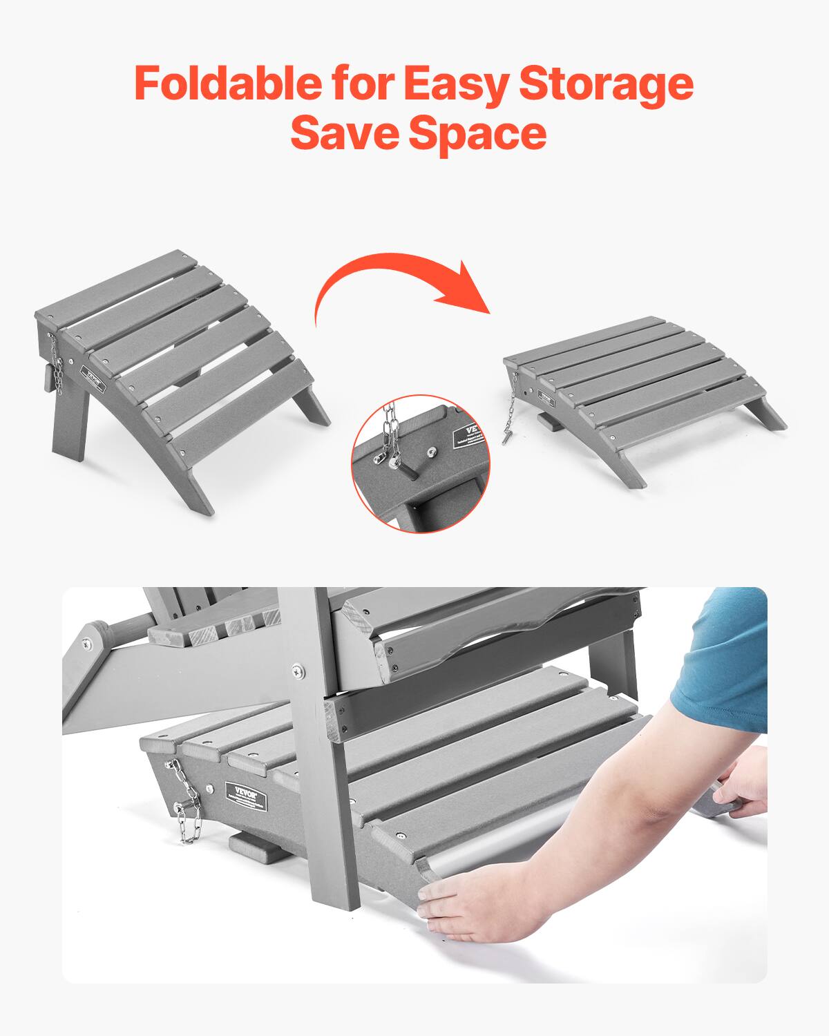 Foldable for Easy Storage  
Save Space