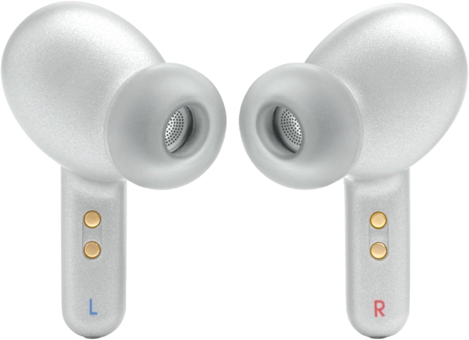Left. JBL - JBL Harman Live Pro2 TWS Adaptive Noise Cancelling Perfect Call Silver - Silver.