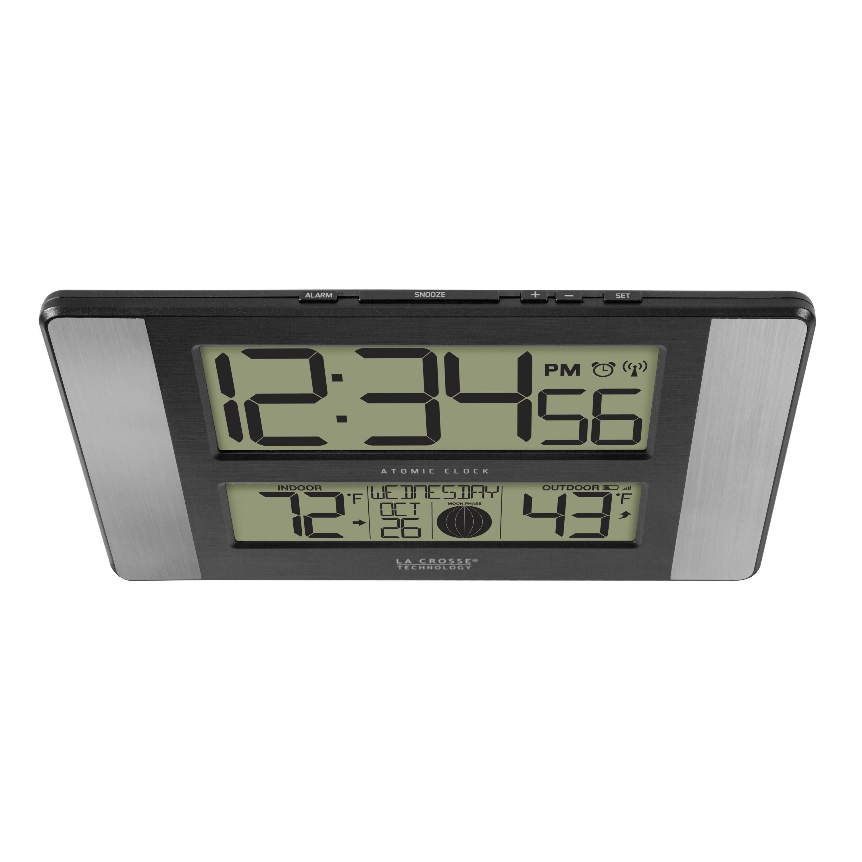 12:34:56 PM  
ATOMIC CLOCK  
WEDNESDAY  
INDOOR 72°F  
OUTDOOR 43°F  
LA CROSSE TECHNOLOGY