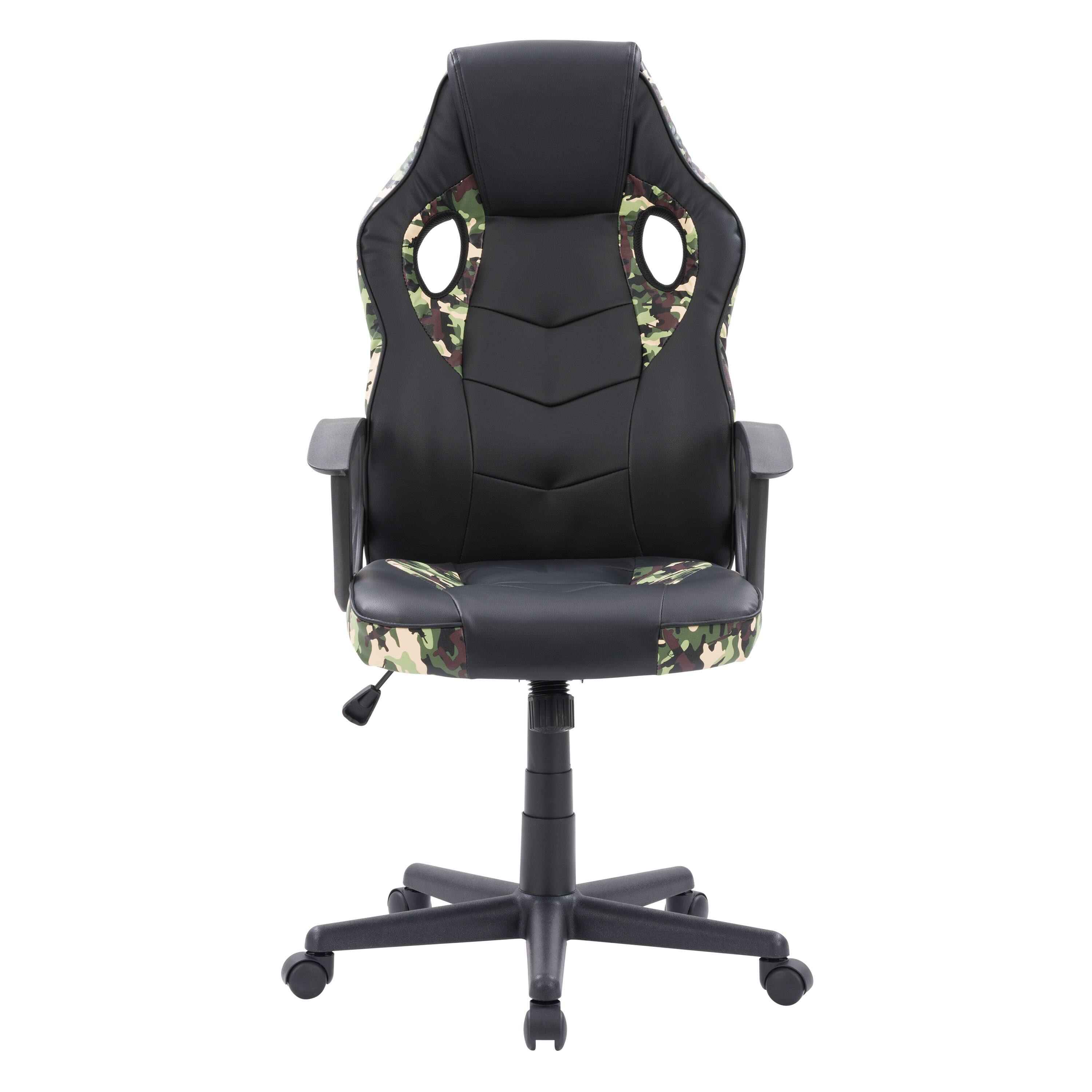 Front. CorLiving - Mad Dog Gaming Chair - Black and Camo.