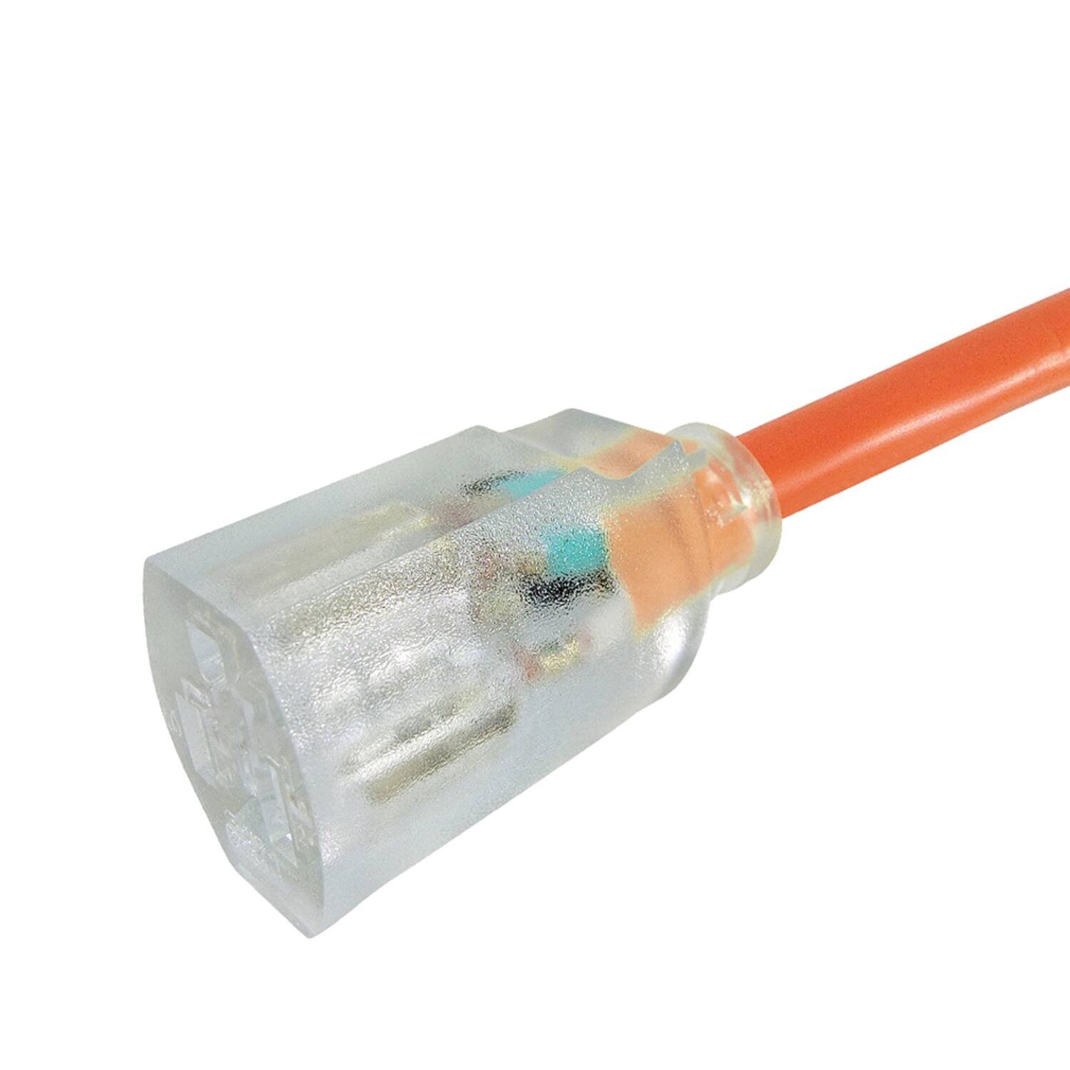 Left. ProjeX - Projex Indoor or Outdoor 50 ft. L Orange Extension Cord (Case of 2) - Orange.