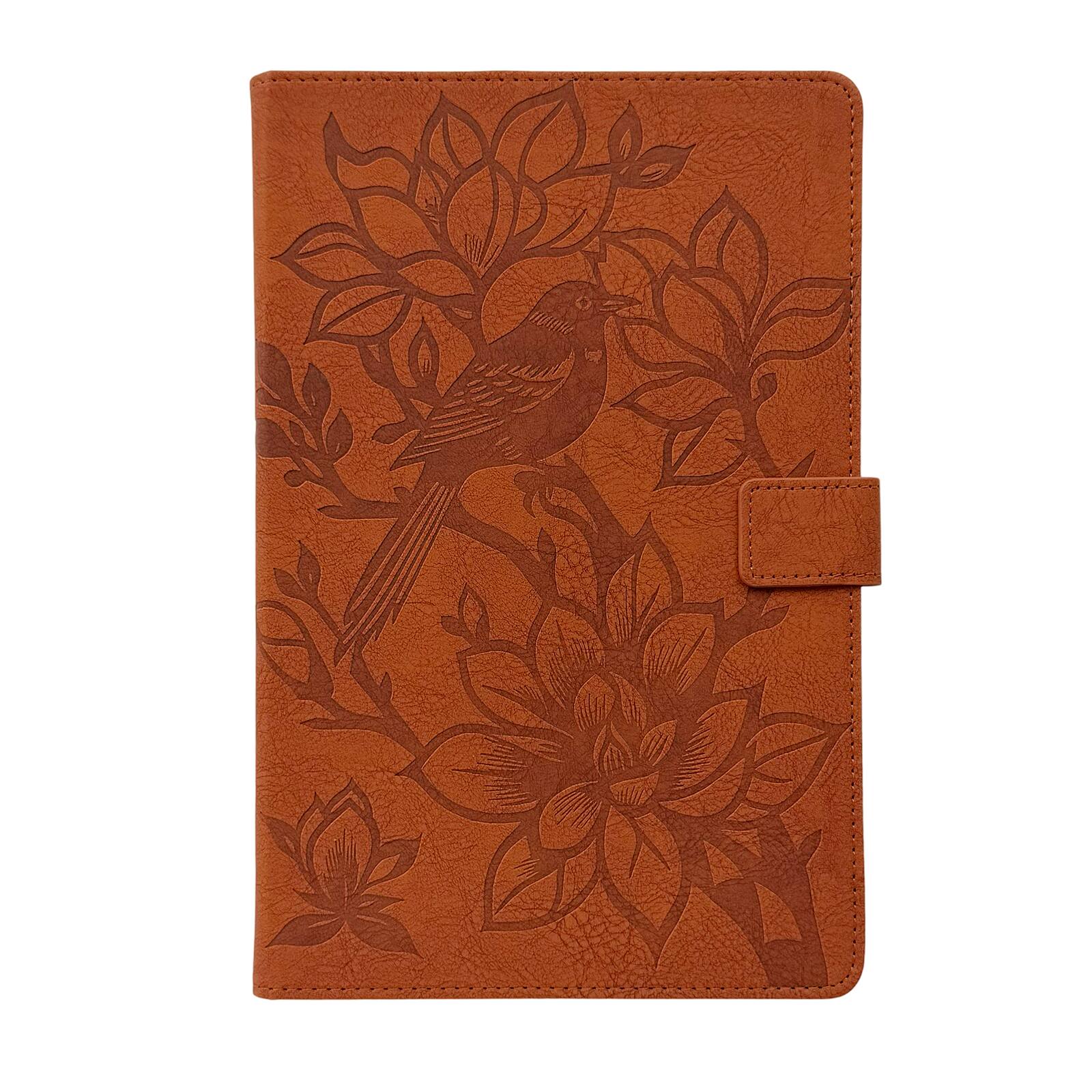 Alt View 2. Dteck - Faux Leather Flip Case for Samsung Galaxy Tab A11+ (A11 Plus) 2025 / A9+ 2023,Embossed Bird Wallet Folio Stand Cover - Brown.