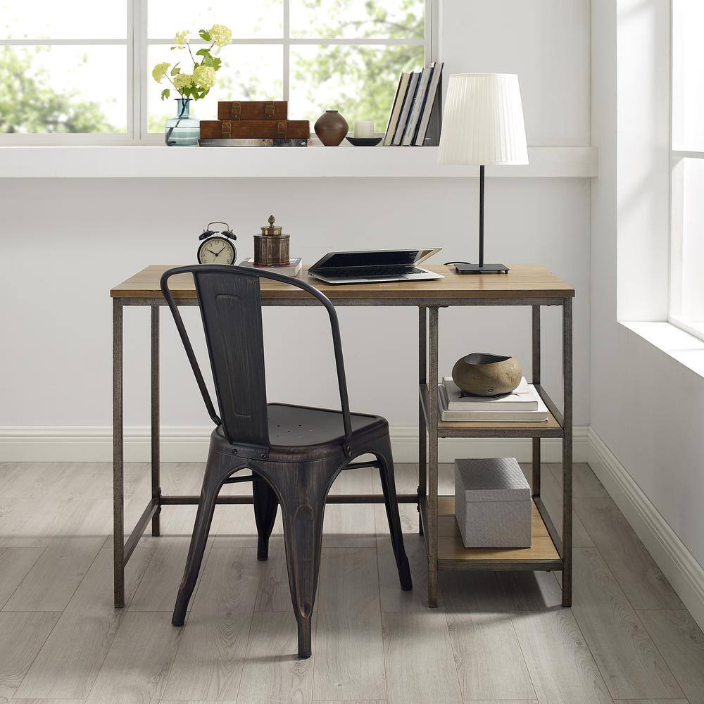 Alt View 4. Crosley Furniture - Brooke Desk - Washed Oak.