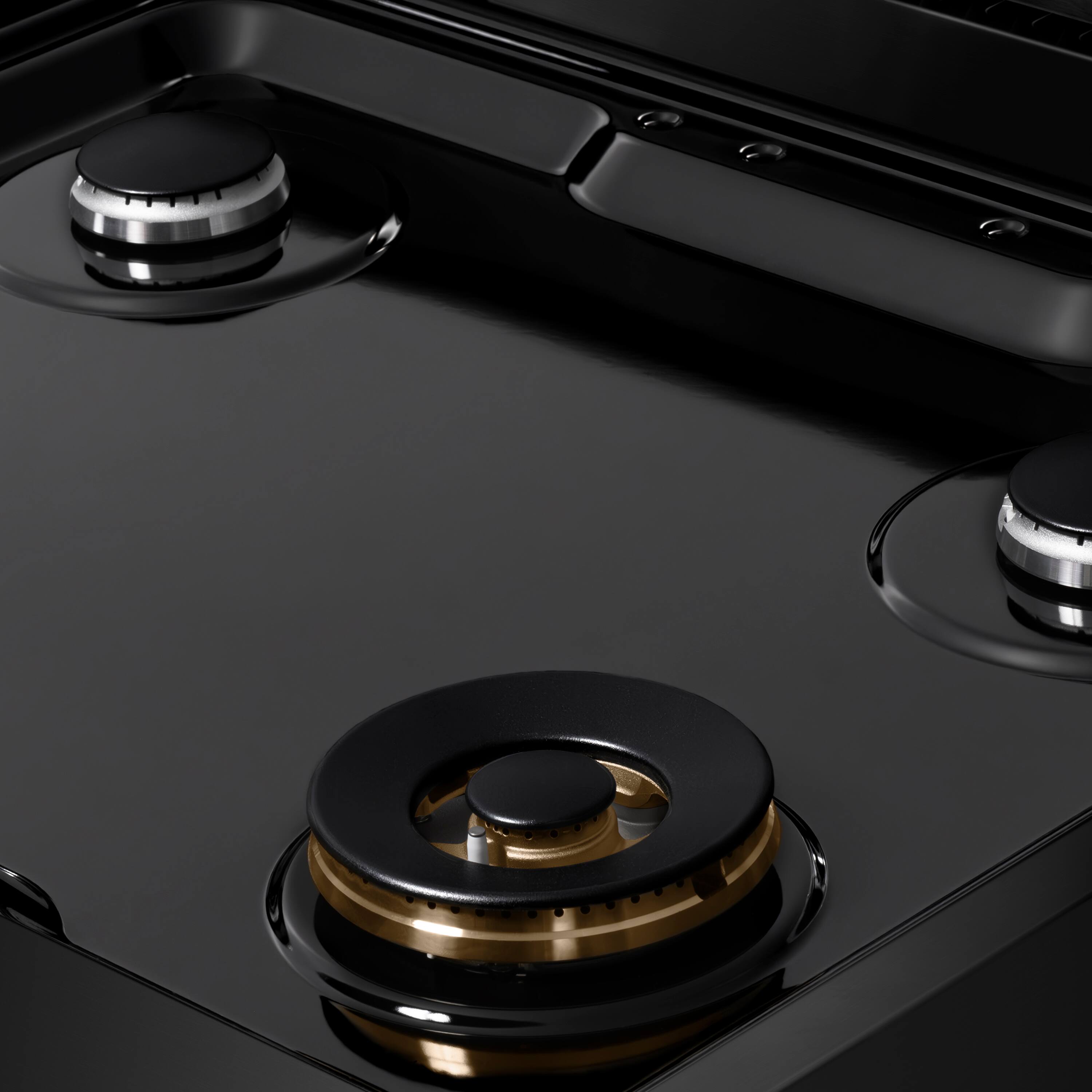 Alt View 7. ZLINE - ZLINE 30 in. Classic Gas Rangetop with 4 Burners and Porcelain Cooktop in Black Stainless Steel (RTB2-30) - Black Stainless Steel.