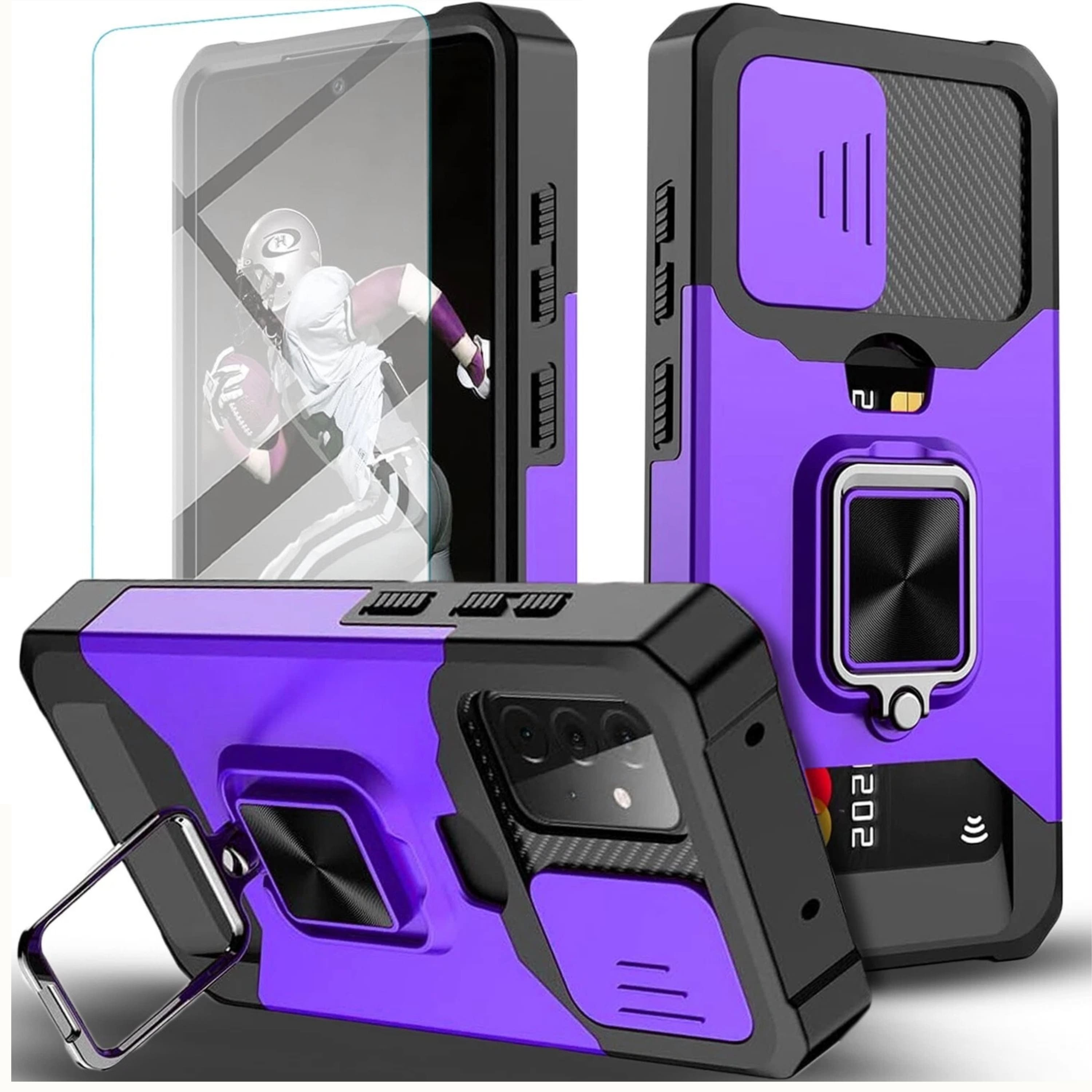 Kitcheniva - Dual Layer Shockproof Case With Ring Holder For Samsung Galaxy A15 5G Case Only - Purple price history on PriceWatchPro