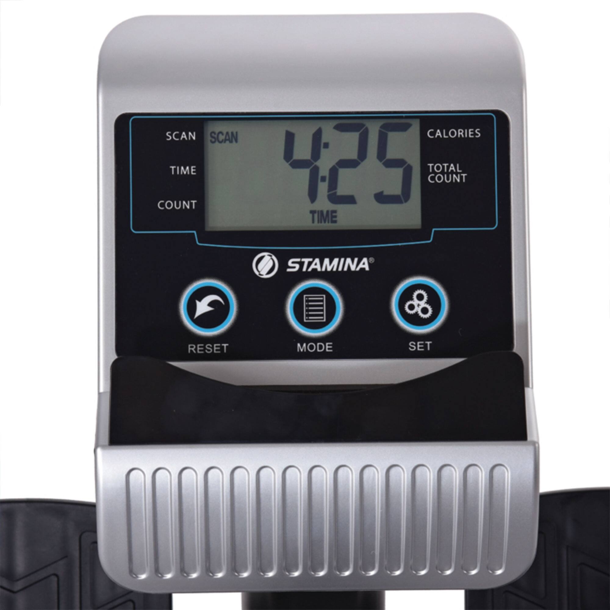 SCAN  
TIME  
COUNT  

4:25  
CALORIES  
TOTAL COUNT  

RESET  
MODE  
SET  

STAMINA