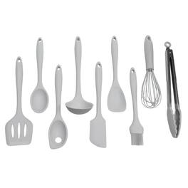 Chef Craft - 9 Piece Premium Silicone Kitchen Tool and Utensil Set - Gray