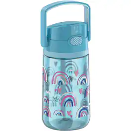 Thermos - Kid's 14 oz. Plastic Hydration Bottle w/ Flip-Up Straw - Joyful Rainbow