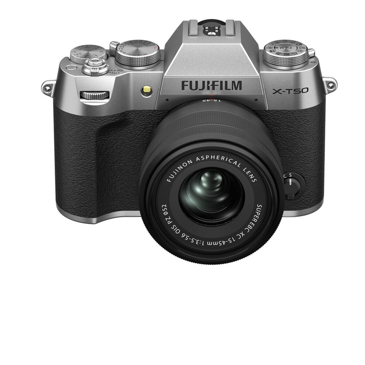 FUJIFILM X-T50 ASPHERICAL FUJINON LENS 052 SUPER PZ OIS EBC 1:3.5-5.6 XC 15-45mm