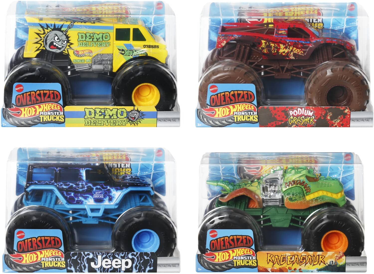 Mattel - Hot Wheels Monster Trucks 1:24 4-Piece F Assortment - COLLECTIBLES - Multicolor price history on PriceWatchPro