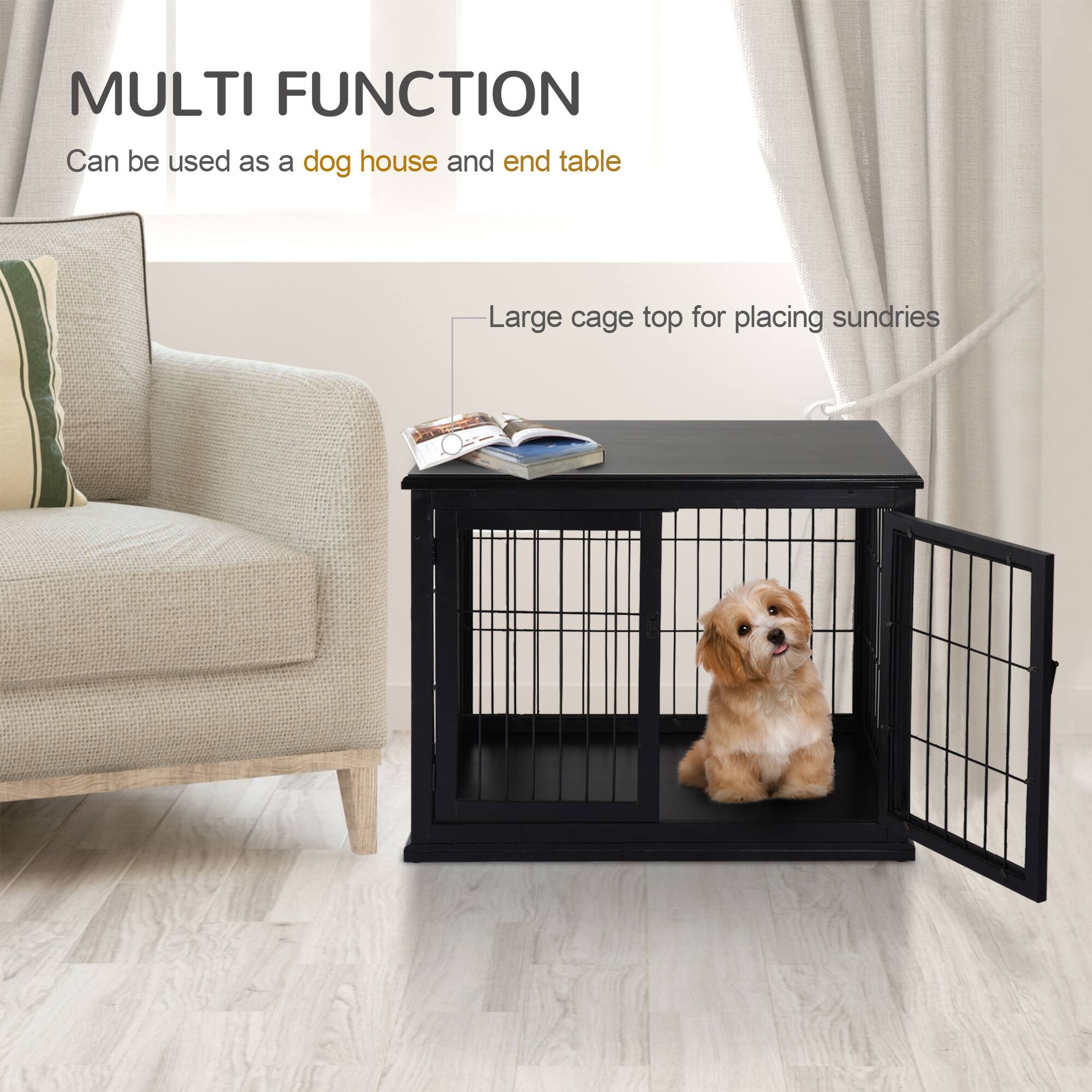 MULTI FUNCTION  
Can be used as a dog house and end table  

Large cage top for placing sundries