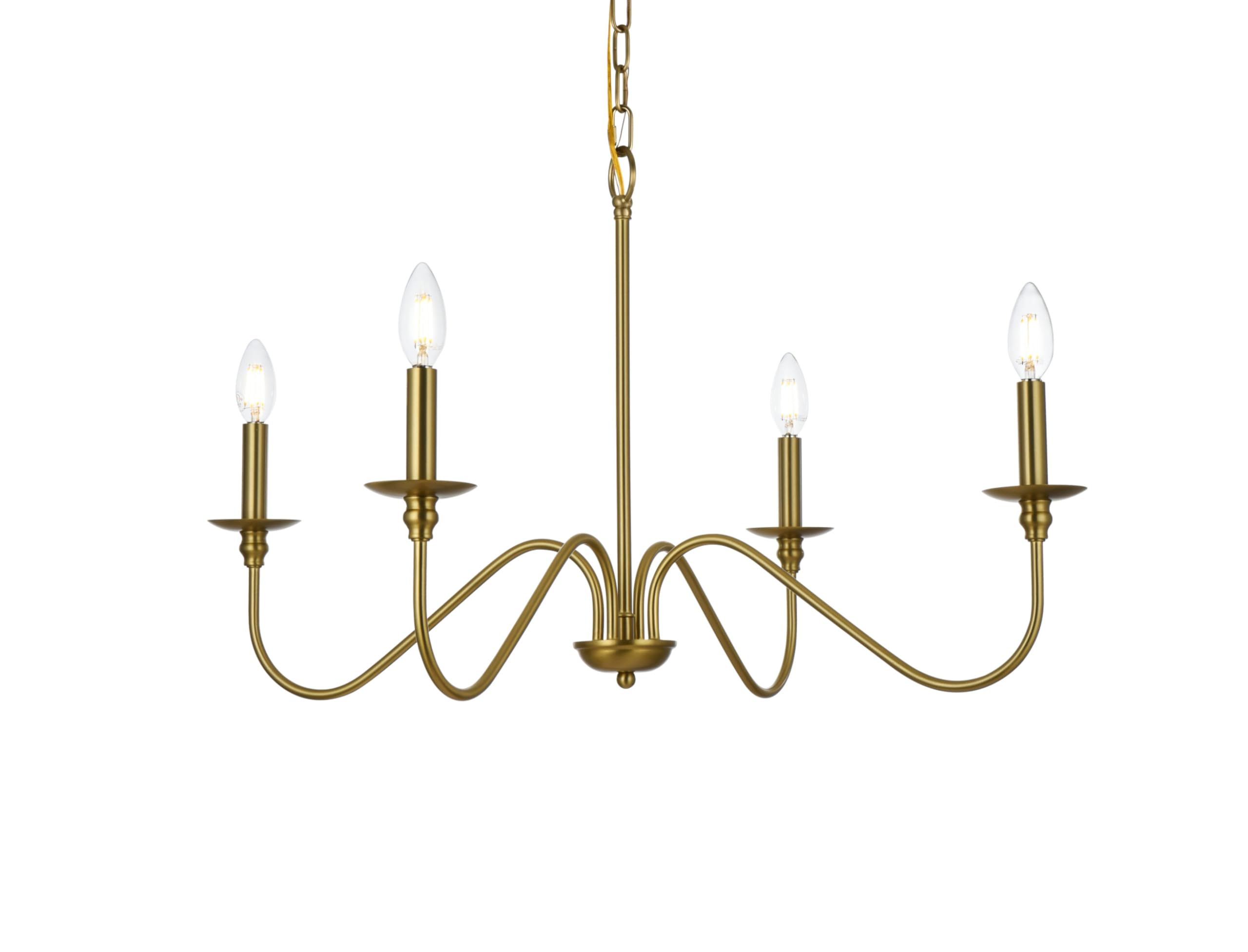 Alt View 5. Living District - Rohan 30 inch chandelier in White - White.