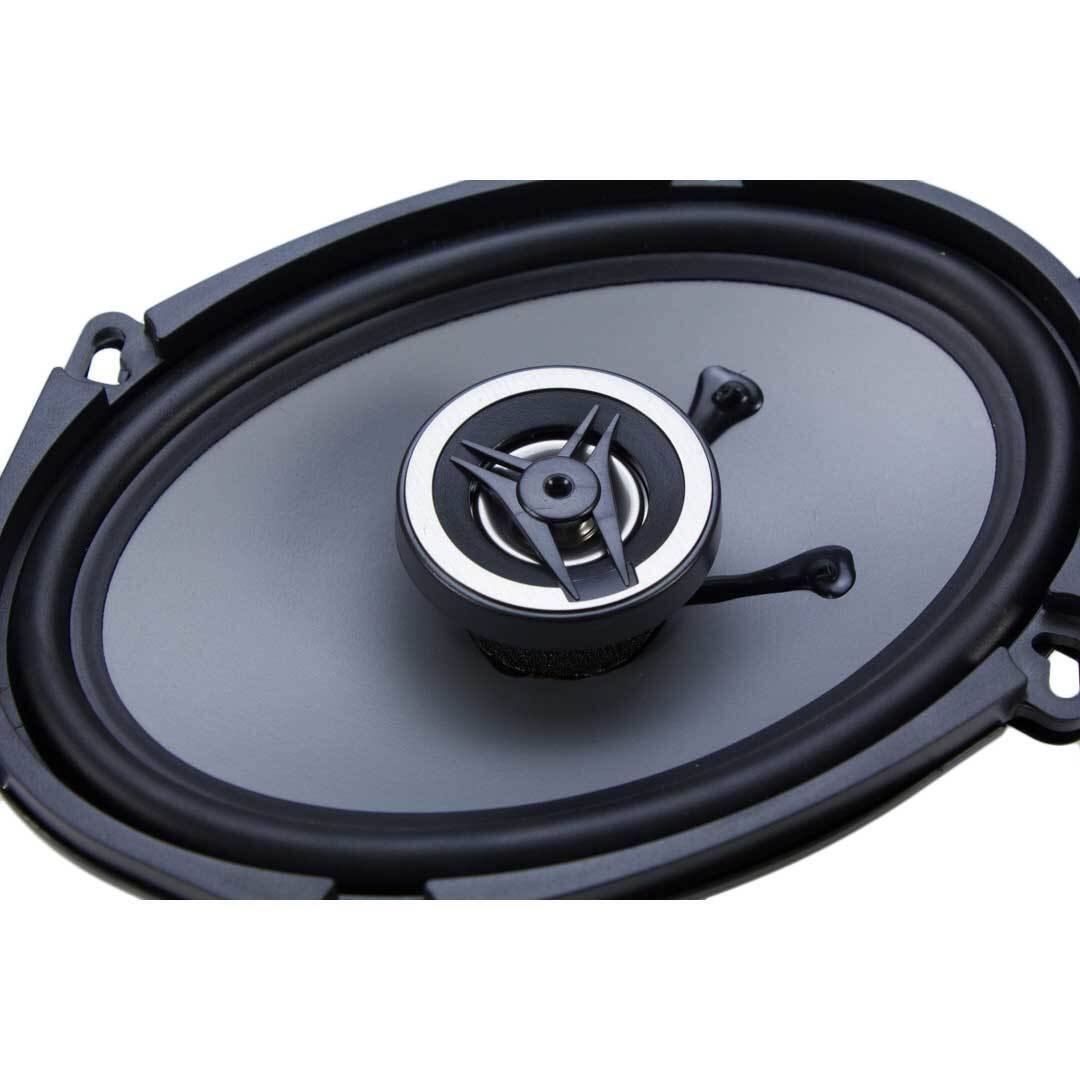 Alt View 5. Crunch - Crunch 250W Full Range 2 Way Coaxial Car Audio 5x7 by 6x8" Speaker Pair, 2 Pack - Black.