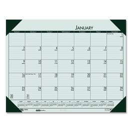 House of Doolittle - EcoTones Recycled Monthly Desk Pad Calendar 22 x 17 Green Tint Woodland Green Sheets Corners 12 Month Jan to Dec 2026