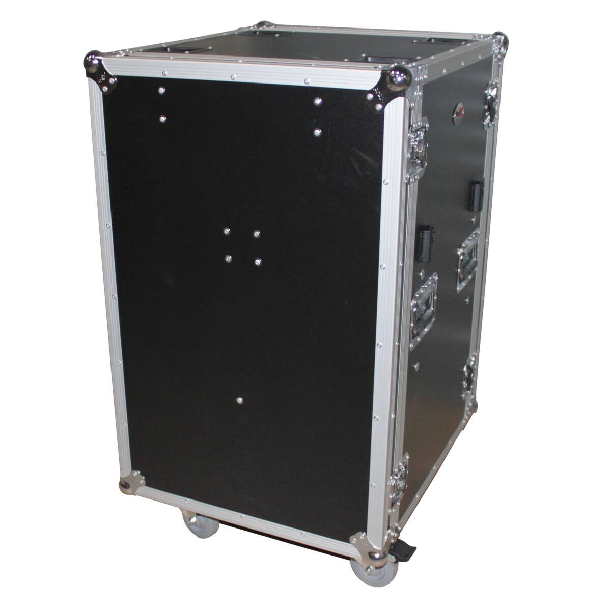 Alt View 5. ProX - ProX T-14RSP24WDST 14U Vertical Shockproof Amp/Rack Case with Dual Side Tables & 4 Casters, 24" Rail to Rail.