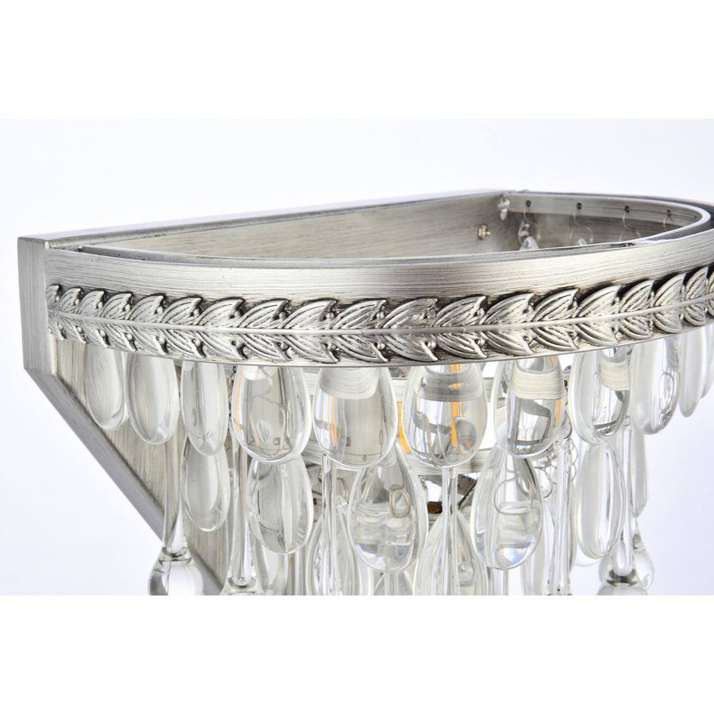 Alt View 2. Urban Classic - Nordic 1 light antique silver Wall Sconce Clear Royal Cut Crystal - Antique Silver.