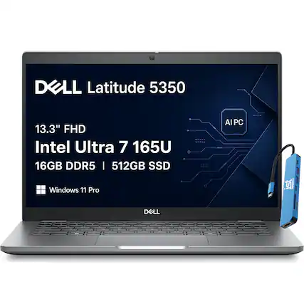 DELL Latitude 5350
13.3" FHD Intel Ultra 7 165U 16GB DDR5 | 512GB SSD Windows 11 Pro
AI PC
DELL