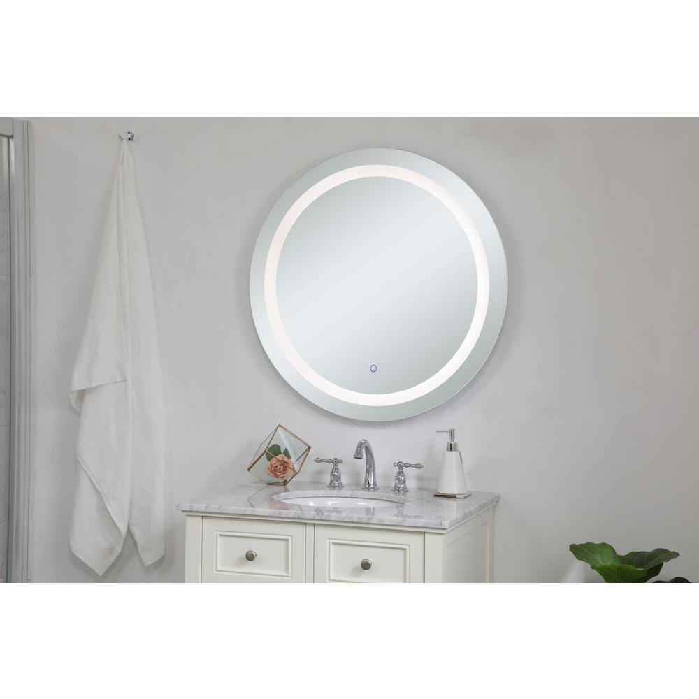Alt View 2. Elegant Decor - Helios 32 inch Hardwired LED mirror - Silver.