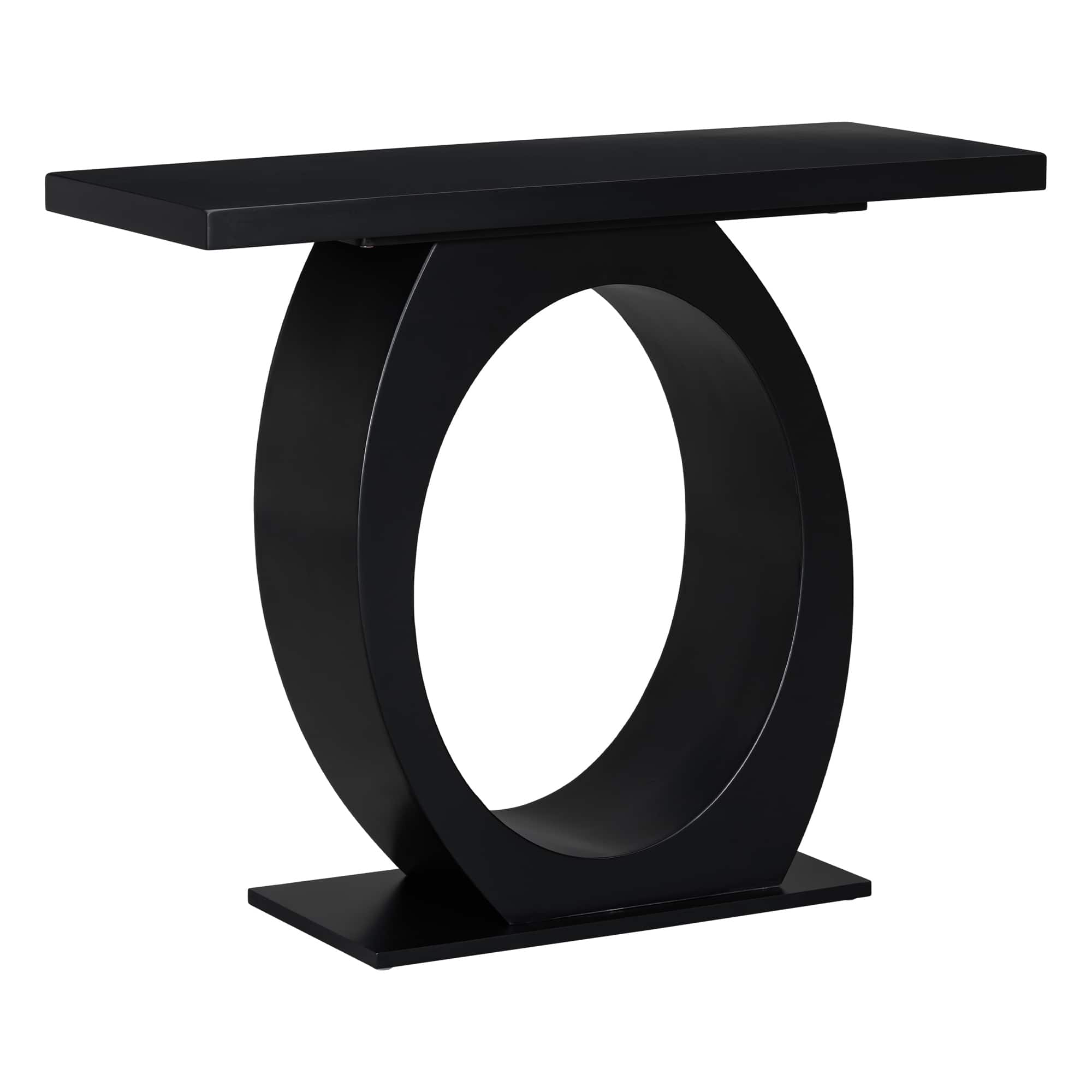 Spaco - Modern Entryway Console Table with Egg Shaped Base, Sleek Design for Enhanced Stability in Living Room or Bedroom - Black